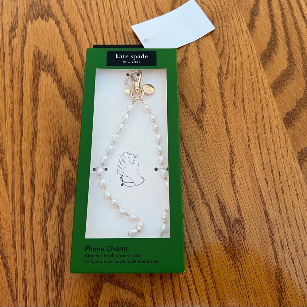 Kate Spade Pearl Phone Charm
